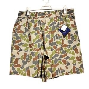 Burlebo Mens Duck Camo Performance Shorts XL Quick Dry Elastic Waist NWT
